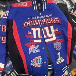 New York Giants 4-Time Superbowl Champions Jacket 🔥 