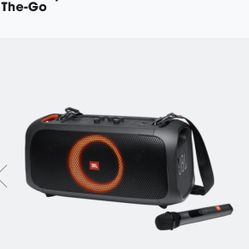 JBL PartyBox On-The-Go Portable Bluetooth Speakers W/ Wireless Microphone. Brand New