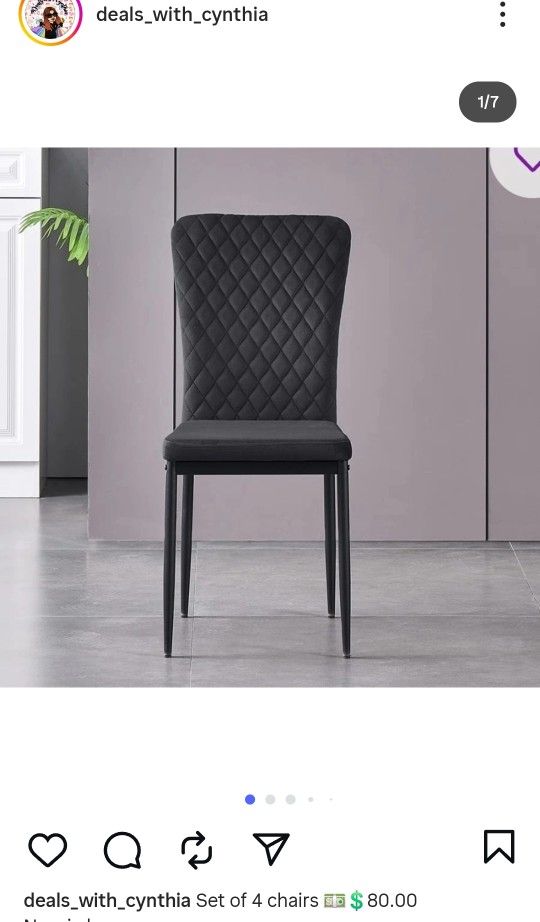 Balck Velvet Chairs
