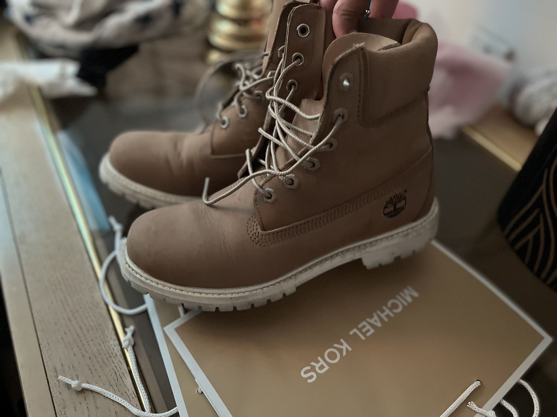 Beige Limited Edition Timberlands 