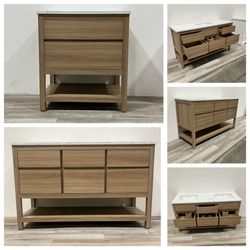 Solid Wood Bathroom Vanity Cabinet 31" to 73" Available Starting at $430