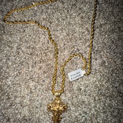 Gold Chain And Pendant 14k