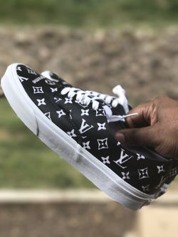 Supreme x Louis Vuitton hand-painted Vans custom I did a shoot for