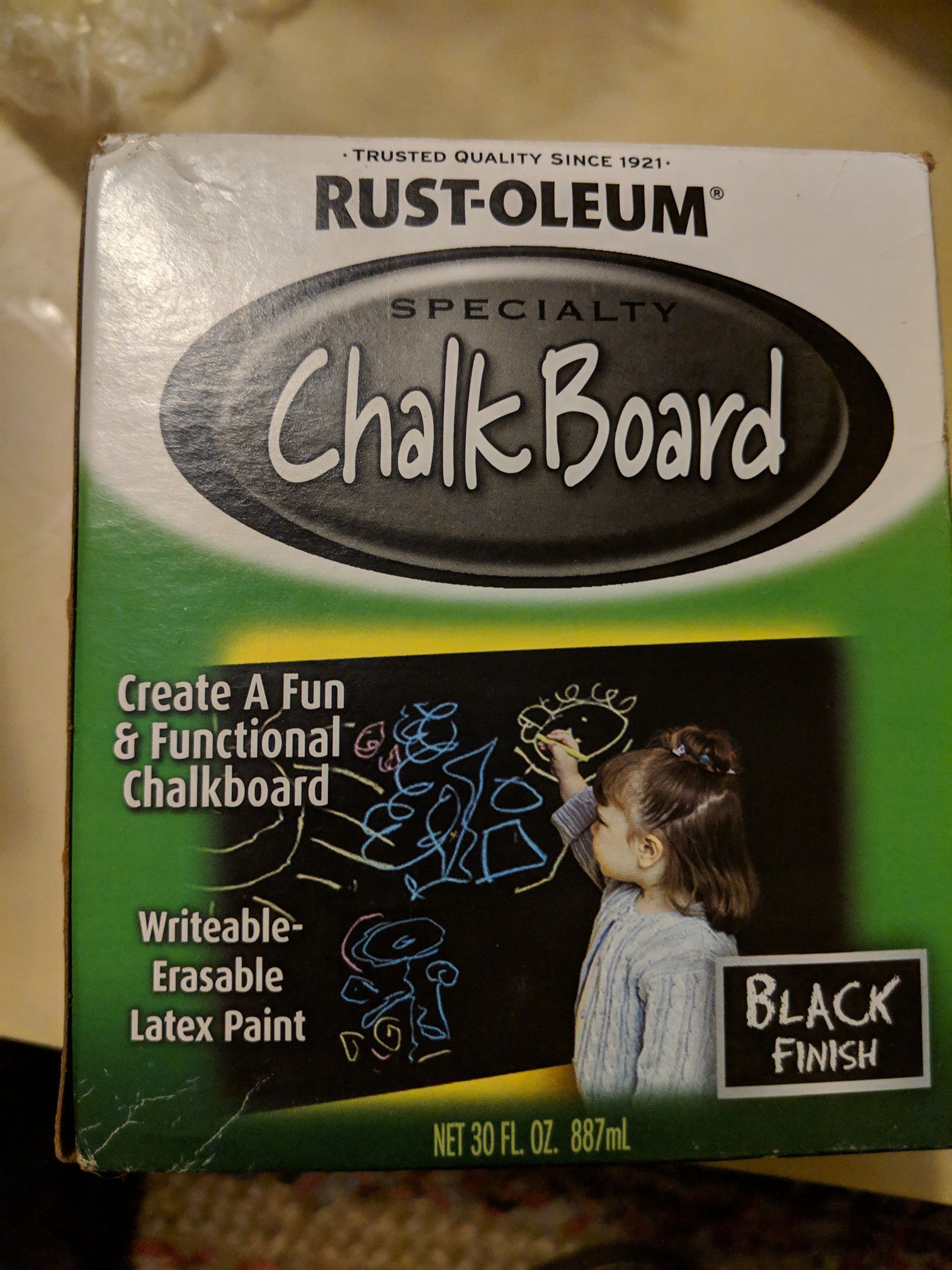 Rust-Oleum chalk board paint