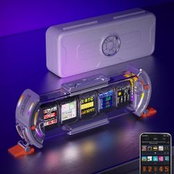 Divoom Times Gate - Cyberpunk Gaming Setup Digital Alarm Clock, Smart APP, WiFi Connect, RGB LED Display