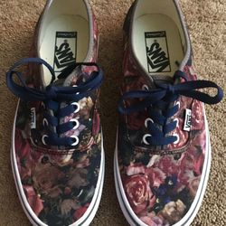 Vans Tennis Shoes 7.5 Lace Up Floral New Shoes