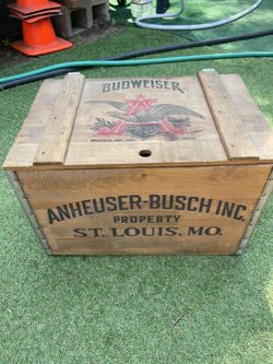 Antique Budweiser Wooden Box 