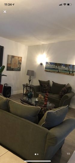 Living room and dining room