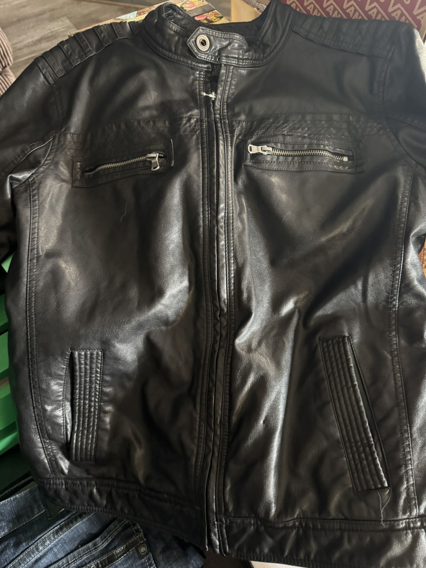 Mens Black Leather Jacket