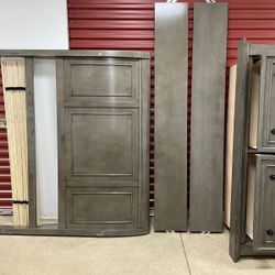 Queen Sleigh Bedframe with Storage and Mattress