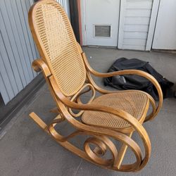 Ratan Vintage Antique Rocking Chair 