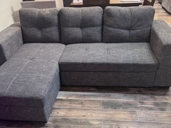 Monaco black pullout sofa bed sectional with storage $699