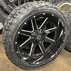 22x12 Black Offroad Wheels