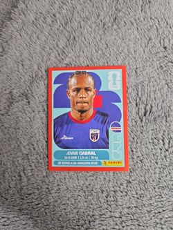 Panini FIFA World Cup 2026 CPV 16 Jovane Cabral Player Portrait Sticker Red Parallel