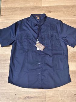 Harriton Navy Blue Button up