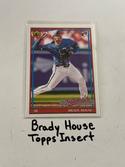 Brady House Washington Nationals 3rd Baseman Topps Short Print Insert Card.