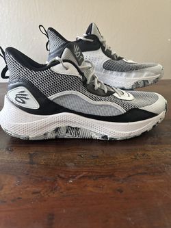 Under Armour Steph Curry 3Z 24 Basketball Sneakers Mens Size 13 Grey Black white