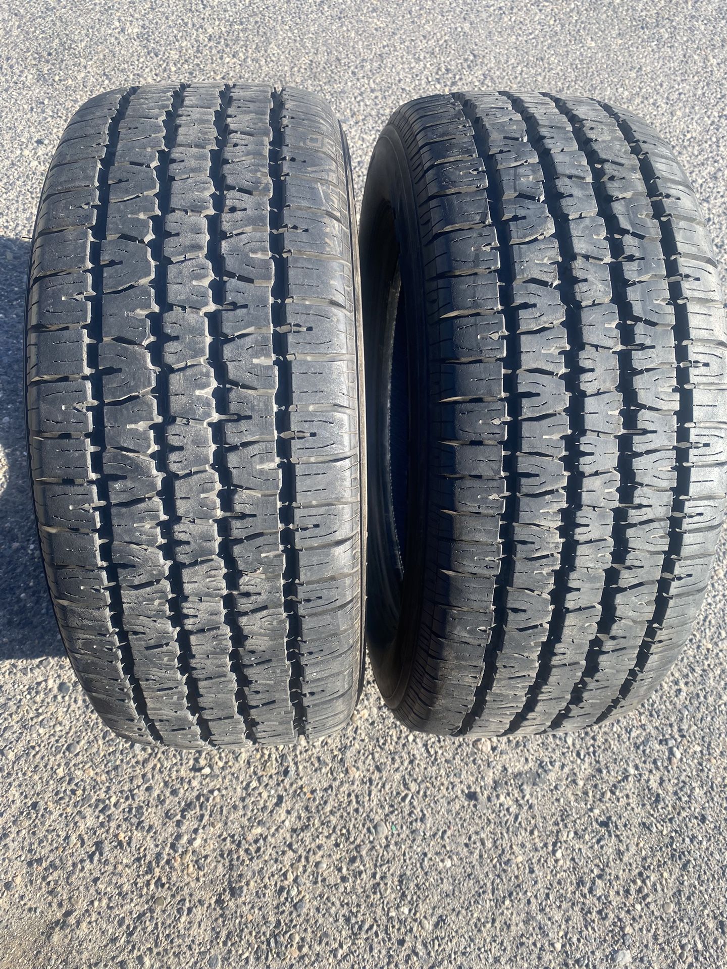 (2) Bfgoodrich 215/60R15 Tires 80%+ Tread Radial TA White Letter