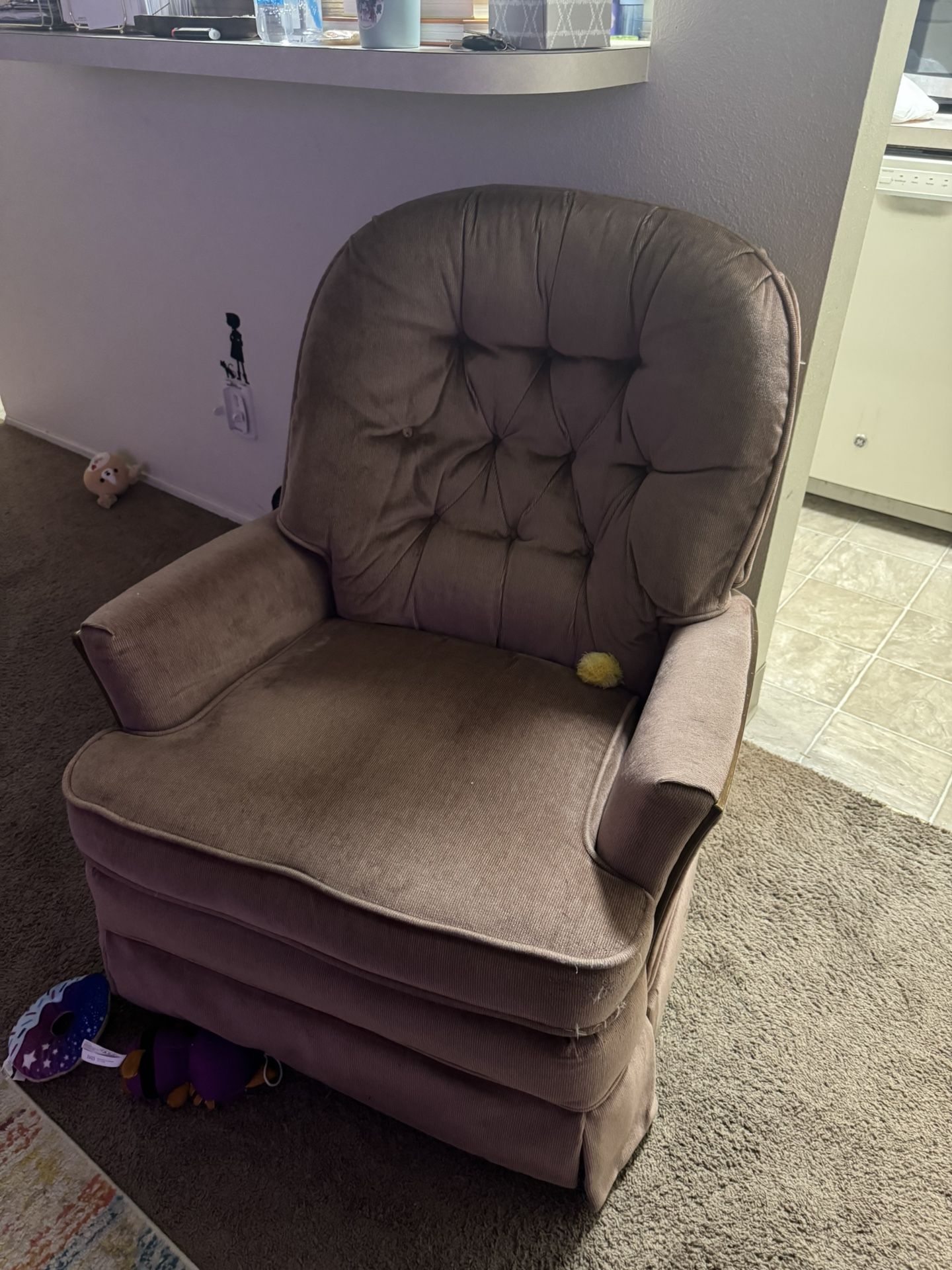 Pink Rocking Recliner