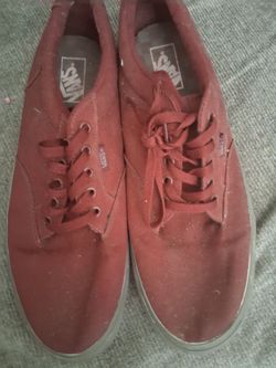 Burgundy Vans Size 13