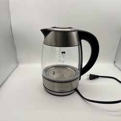 Chefman 1.8L Lightning Electric Glass Kettle Stainless Steel Rapid Boil Hot Water Heater