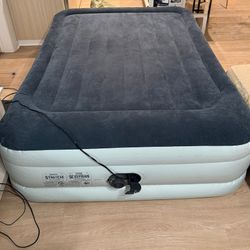 Intex Air Mattress – Queen Size – Built-in Pump + Carry Bag