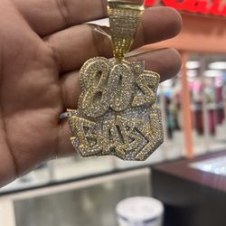 80s Baby Pendant available in Gold and Silver 