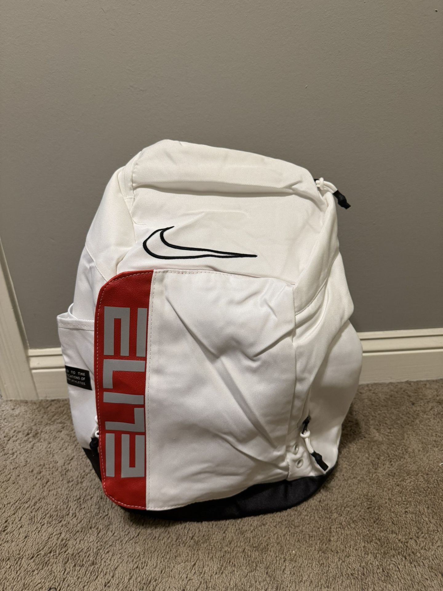 Nike Hoops Elite Backpack - White / Red