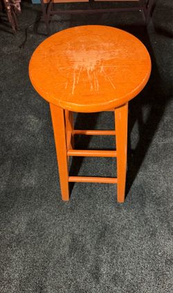 Round Wooden Bar Stool Counter Stool Solid Wood Chair