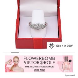 Diamond Three Stone Engangment Ring 3/4 Ct Tw In 14 K Gold 