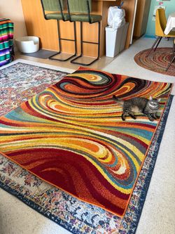 Multi Color Abstract Area Rug