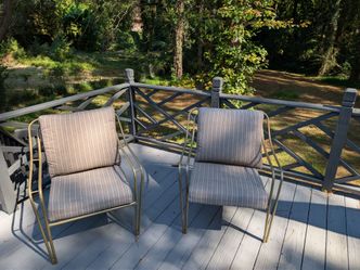 Patio Chairs With 5 Outdoor Rapid Dry Cushions