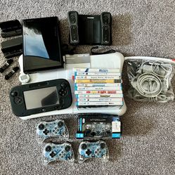 Complete Wii U System, Black, 32GB, Many Extras