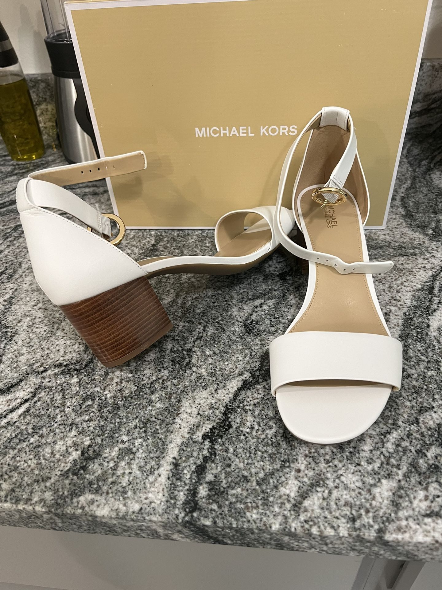 Michael kors lena sandal white new arrivals