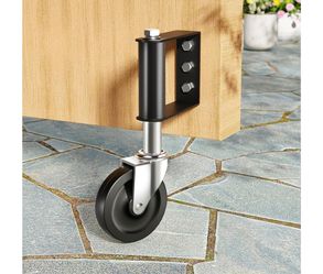 Ronlap Gate Caster Wheels Spring Loaded for Wooden Metal Tube Swing Fence Gates Heavy Duty Outdoor Farm Vinyl Gate Rollers, 220 Lbs, 4 Inches, 2 Pack