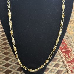 New 18k Gold Two-Tone Chain -27” 