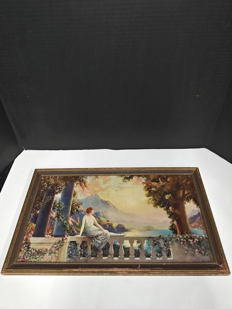 Original 1920's R. Atkinson Fox (1(contact info removed)) Lithograph Titled "SUNSET DREAMS"