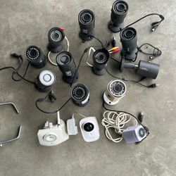 Lot Of Security Cameras Night Security   Q. See. HD.  13 Pc