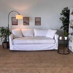 Pottery Barn Westwood Slipcover Sofa – White 84" Designer Couch