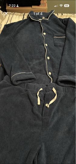 Navy Blue Pajama Set Two Piece