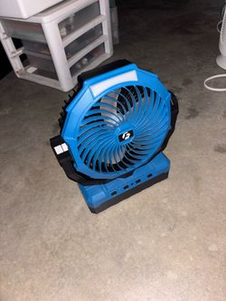 FRIZCOL FA-GY03 rechargeable camping fan with LED light,