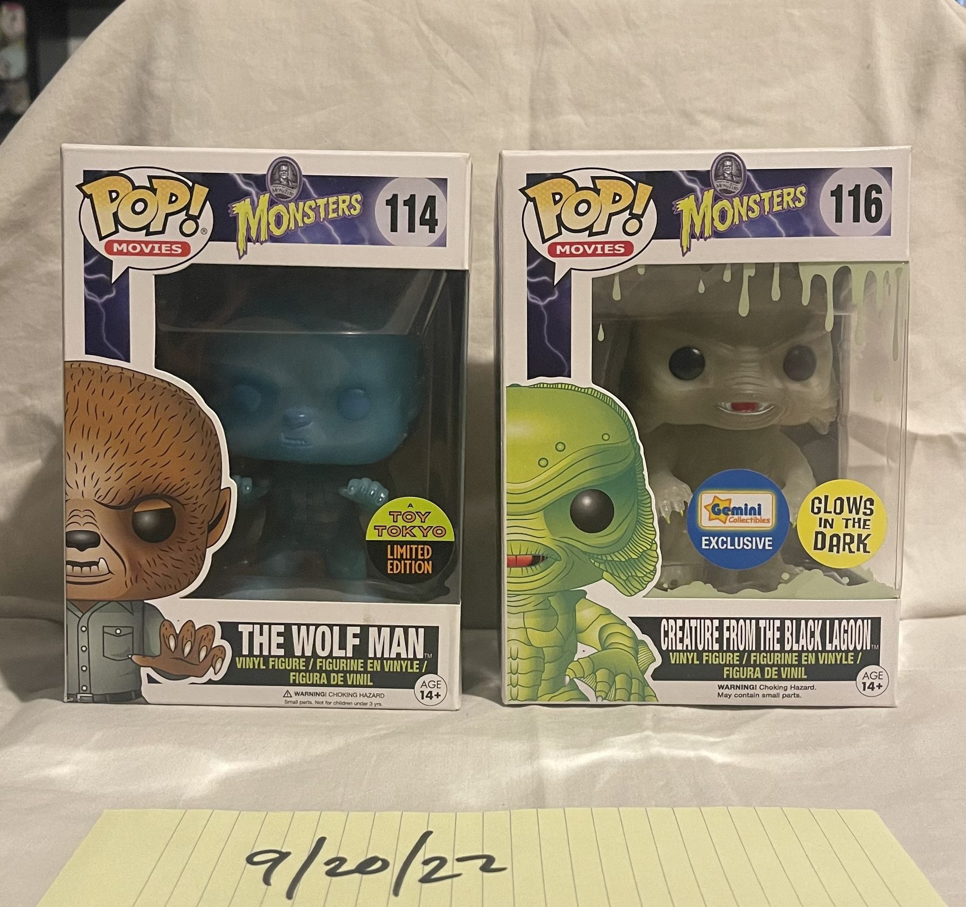 Funko Pop Glow In The Dark Universal Monsters Wolfman The