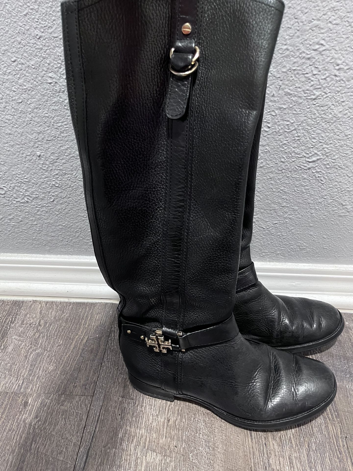Tori Burch black riding boots size 7.5. 
