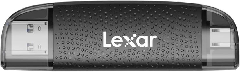 NEW Lexar Lector USB-A/C de doble ranura, velocidad de transferencia de hasta 205 MB/s, compatible con tarjetas SD y microSD (LRW310X-BNBNG)