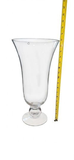 ESTATE SALE Large 17" Crystal Trumpet Vase