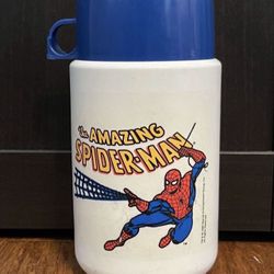 Vintage Marvel Amazing Spider-Man Plastic Thermos