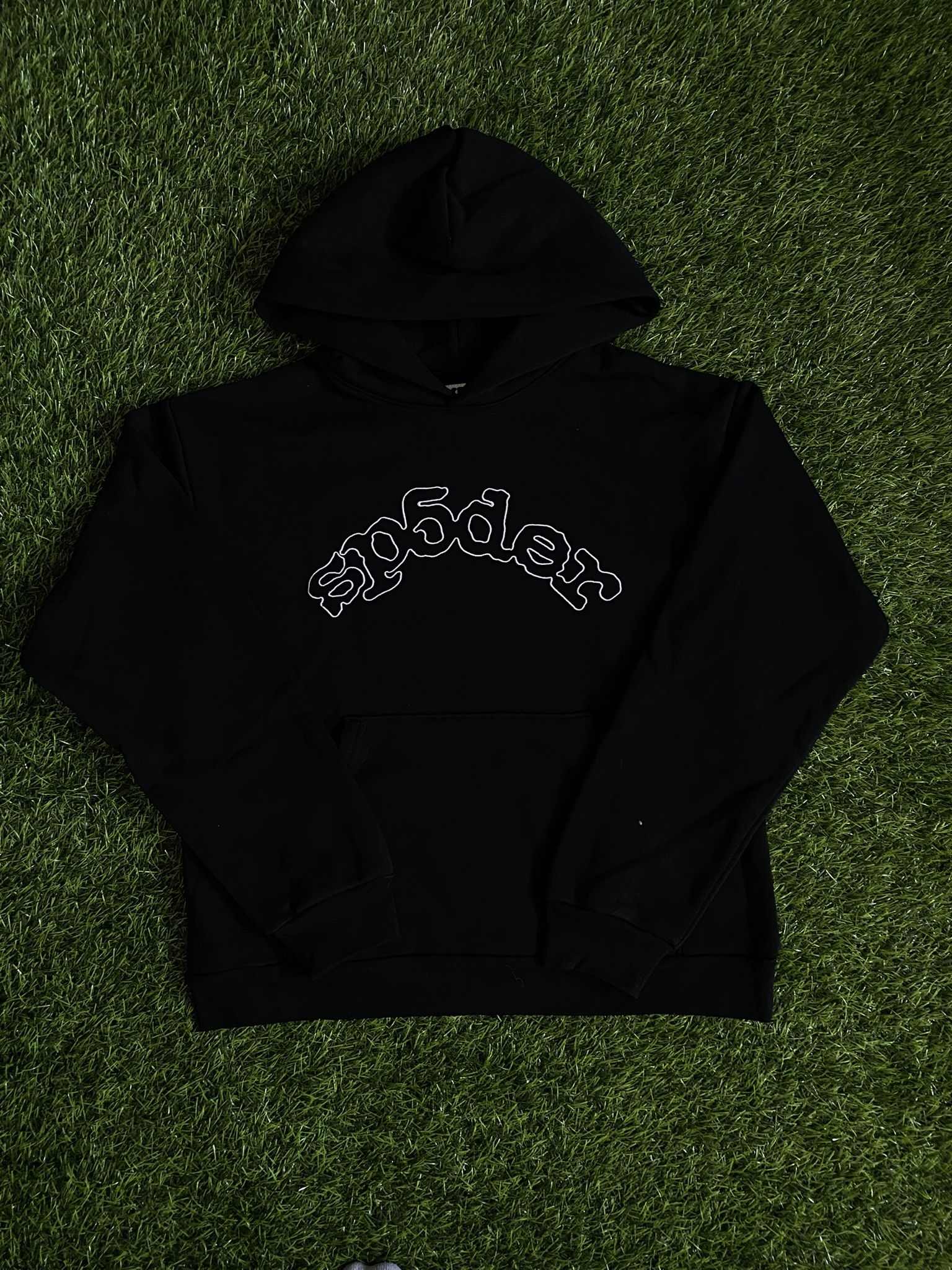 Black OG logo Sp5der Hoodie