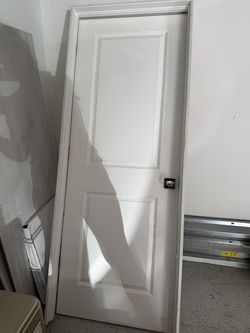 Wood interior door with slab