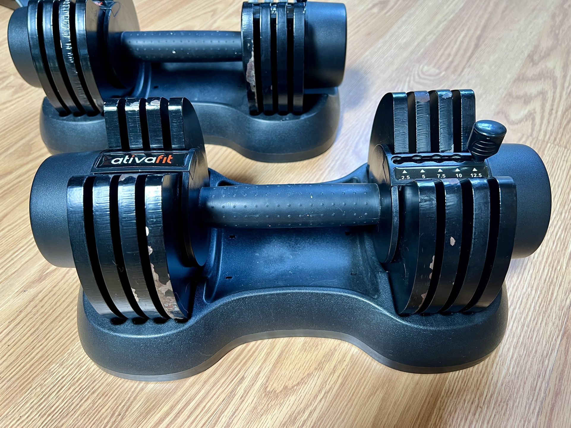 27.5LB Pair Adjustable Dumbbell Set Weights