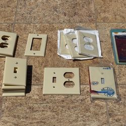 27 light and plug covers used and new White Tan